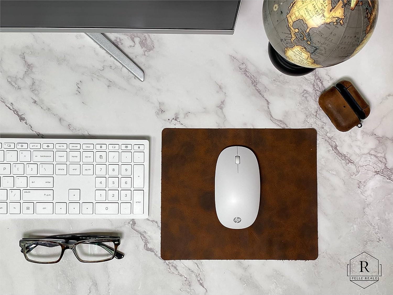 Leather Mouse Pad for Laptop Computer and PC (Dark Brown)