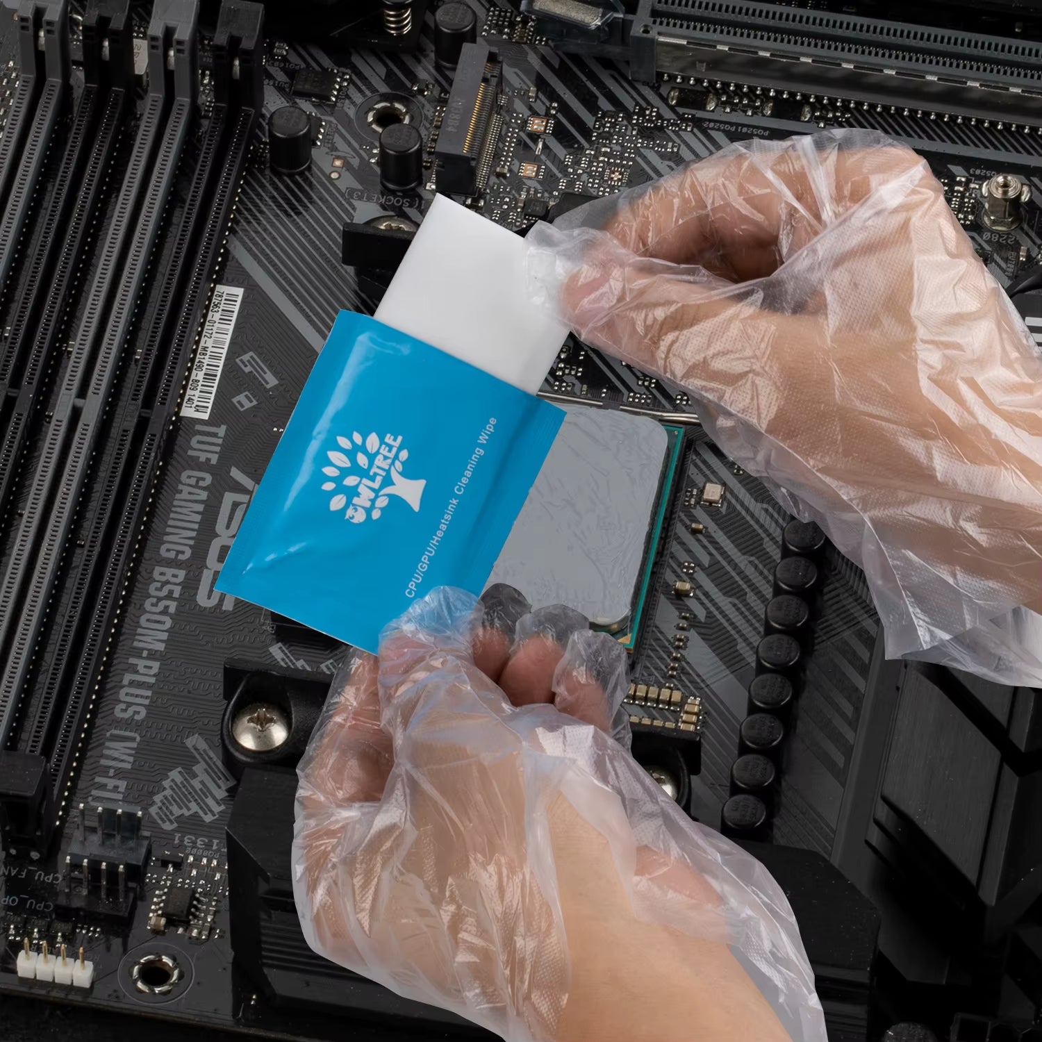 5Pcs Thermal Paste Cleaner Remover No Impurities Thermal Compound Cleaning Wipes for CPU GPU Heatsink Thermal Paste Grease