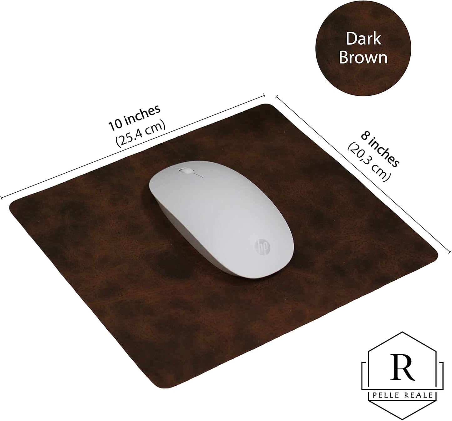 Leather Mouse Pad for Laptop Computer and PC (Dark Brown)